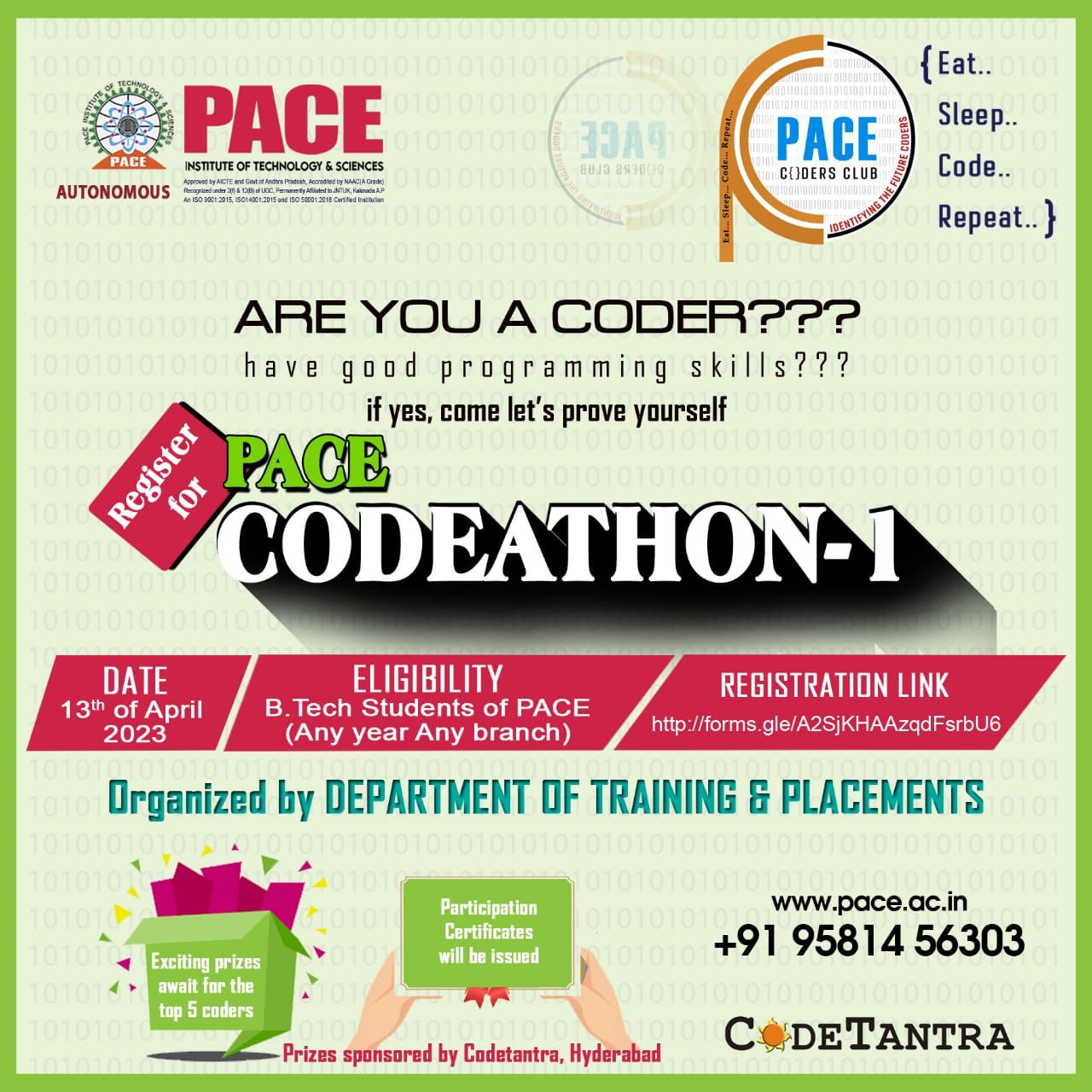 Coding Competition PACE CODEATHON - 1