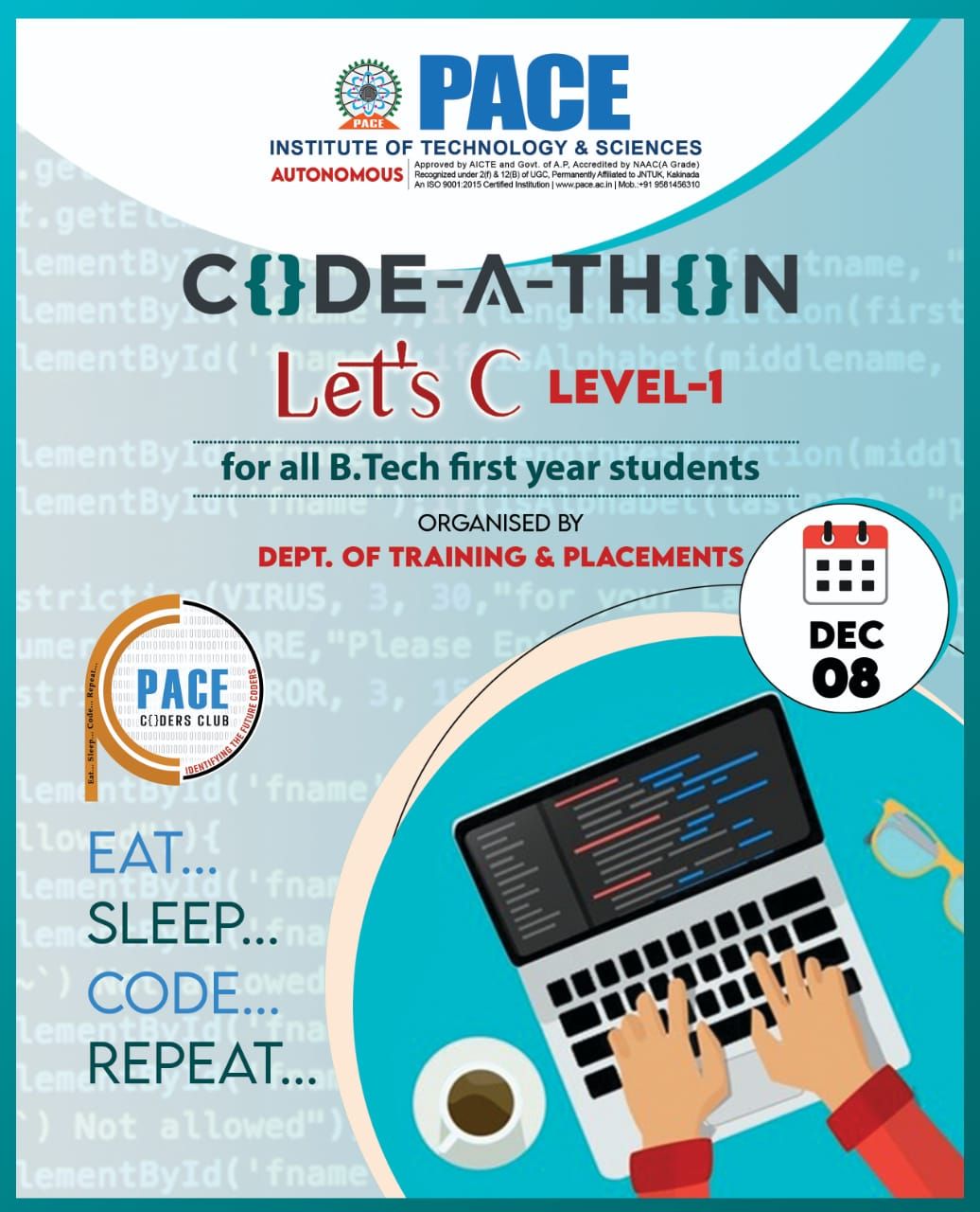 PACE Coders Club organised Codeathon Level - 1